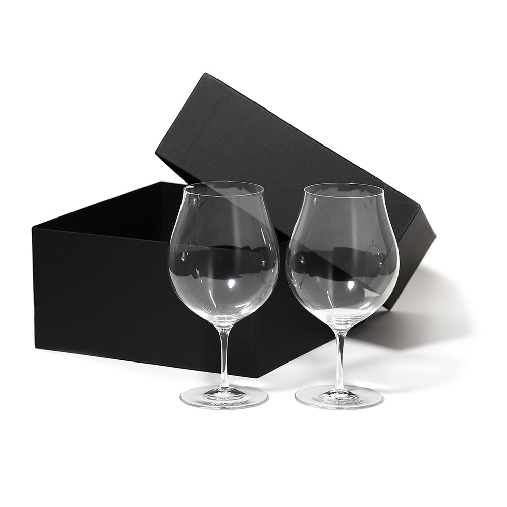 15oz Set of 2/4 Handmade Crystal Sqaure Wine Glasses for White Red