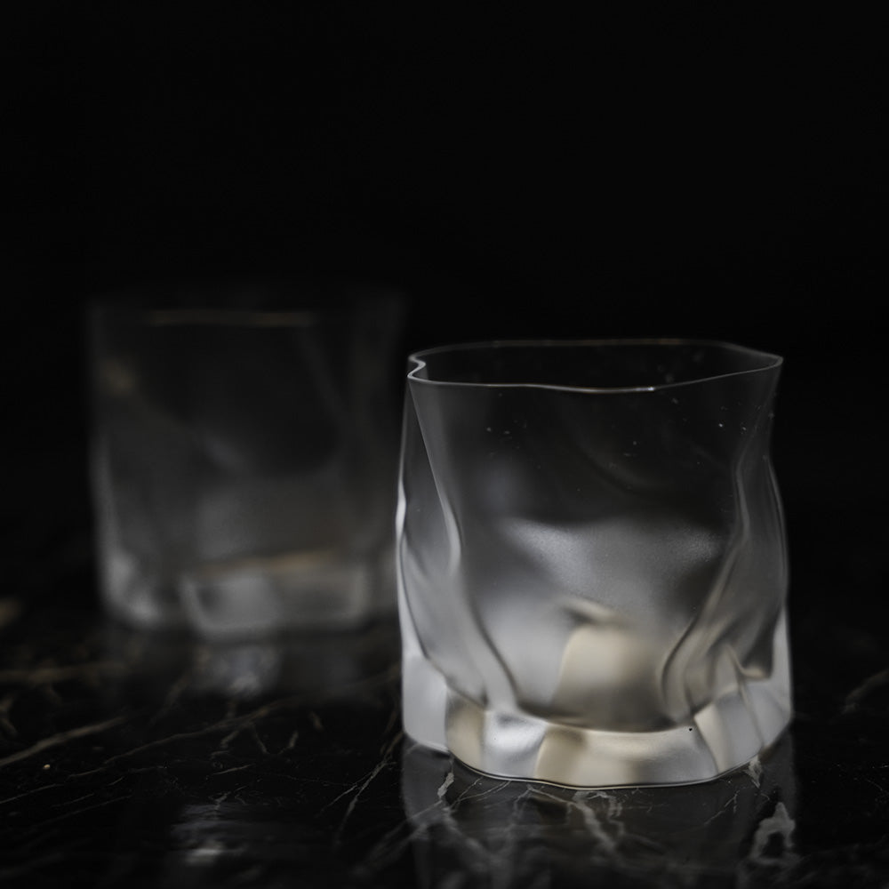 CRUMPLE OLD-FASHIONED FROSTED Gift Box (pair) – Kimura glass Global ...