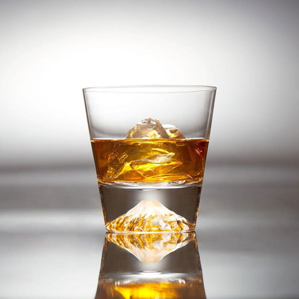 Mt.Fuji Glass, Rock Glass (with a wooden box) – Kimura glass Global ...